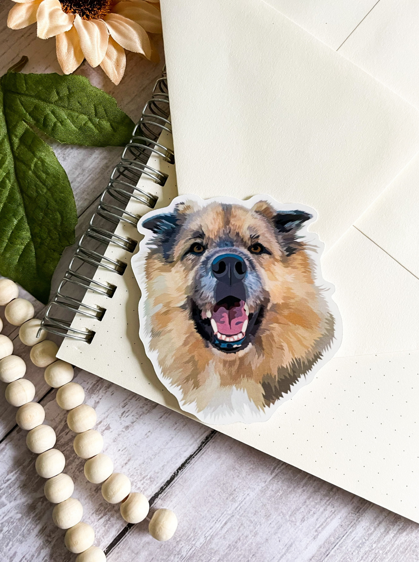 Custom pet portrait and sticker listing - personalized pet artwork and stickers for sale