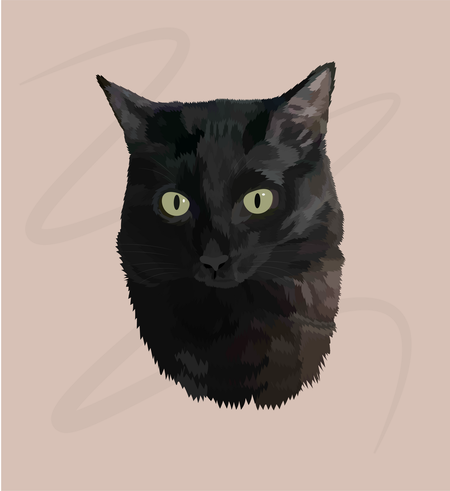 Custom Peekaboo Portrait - Head/Chest Only - Digital File Only
