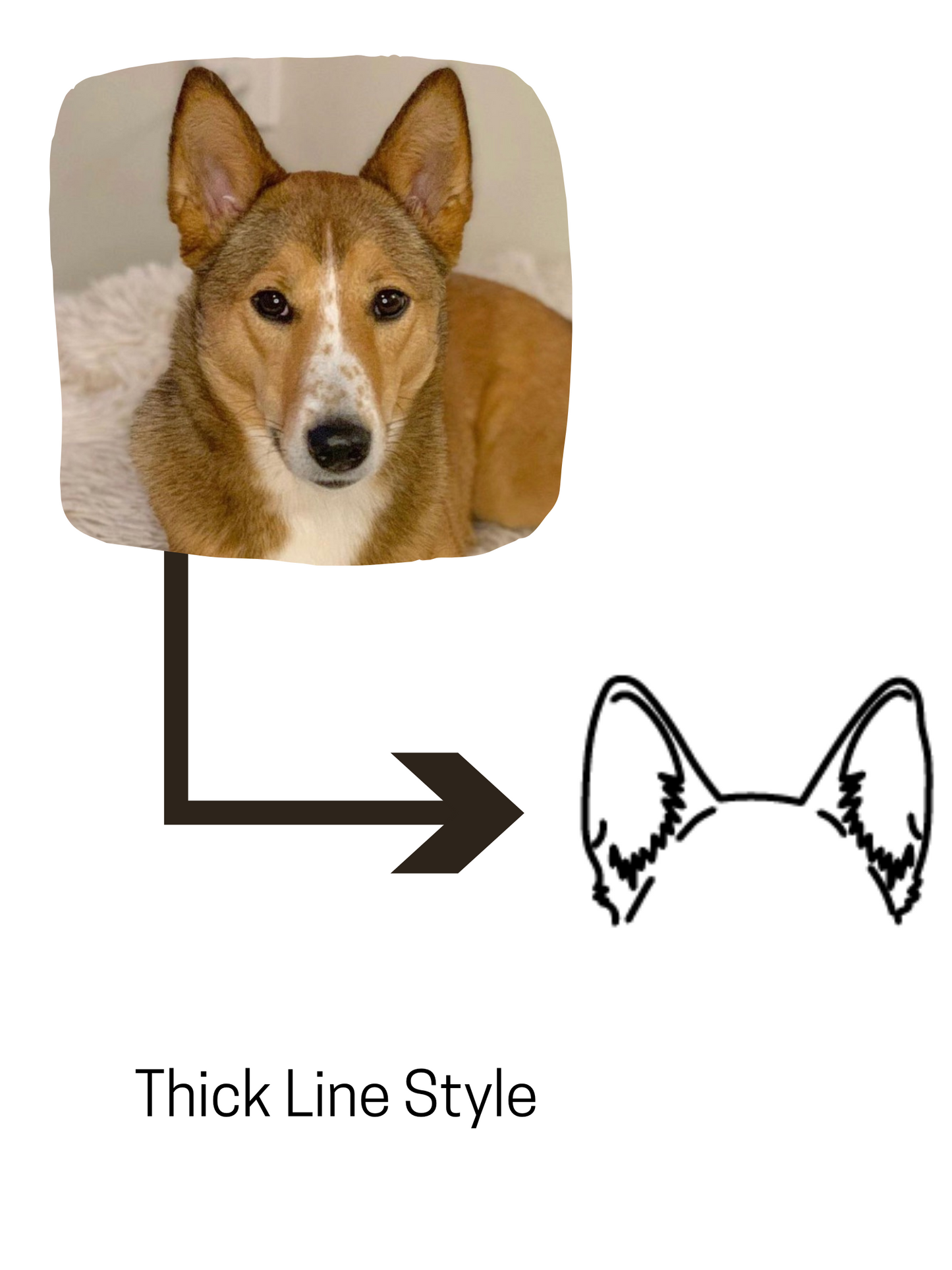 Custom Pet Ear Outline + Tote & Decal Bundle