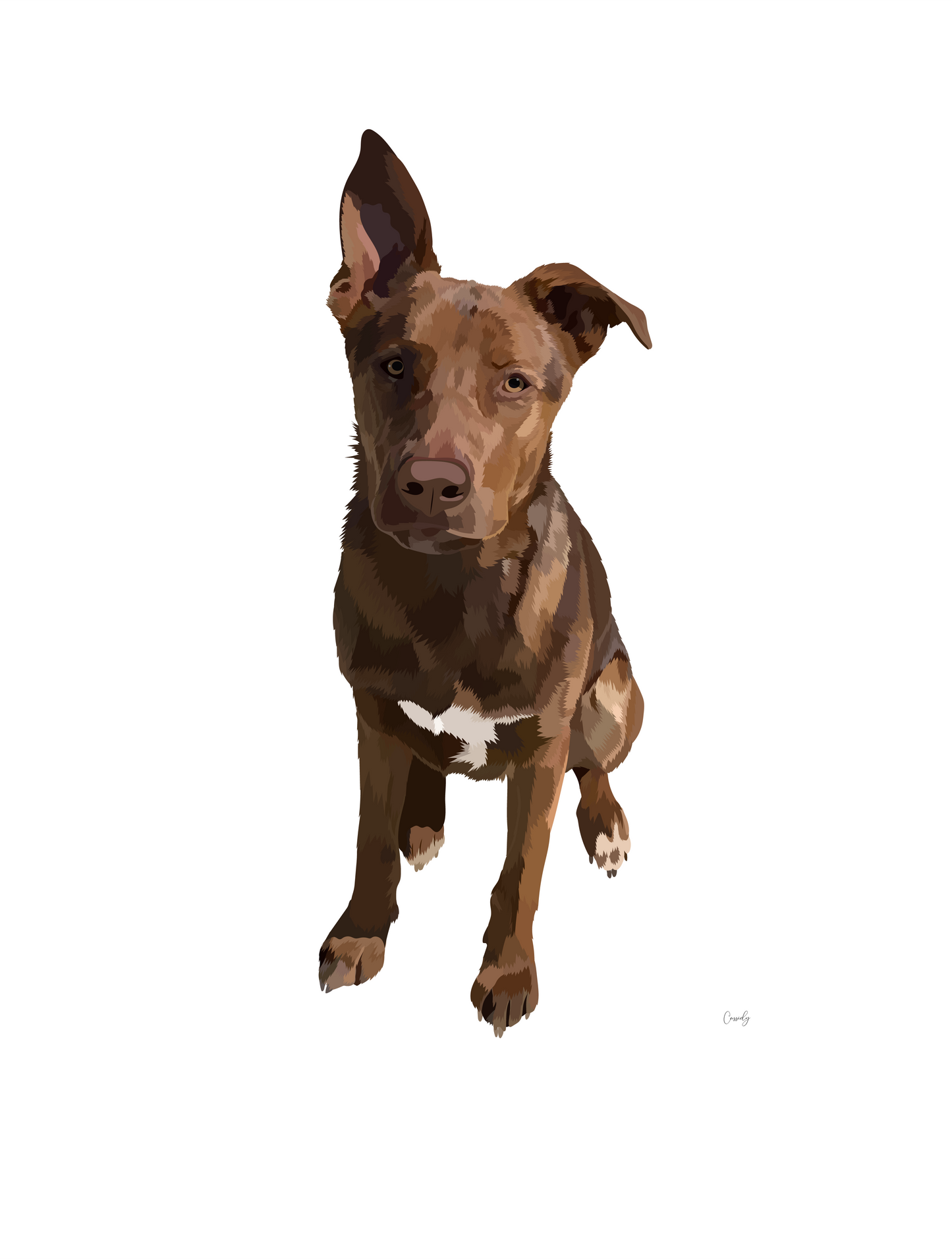 Custom Pet Portrait (Full Body) - Digital File Only