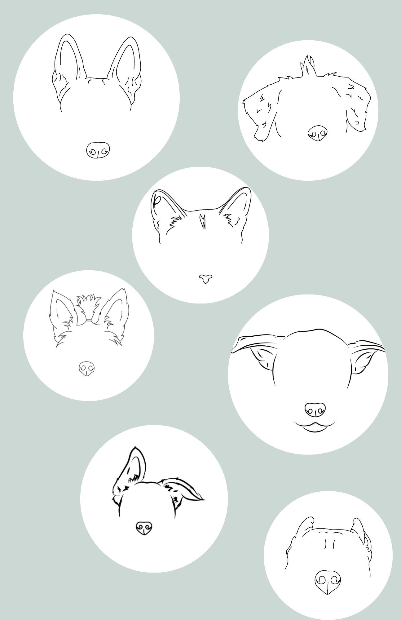 Custom Pet Ears & Nose Digital File Bundle (2+ Pets)