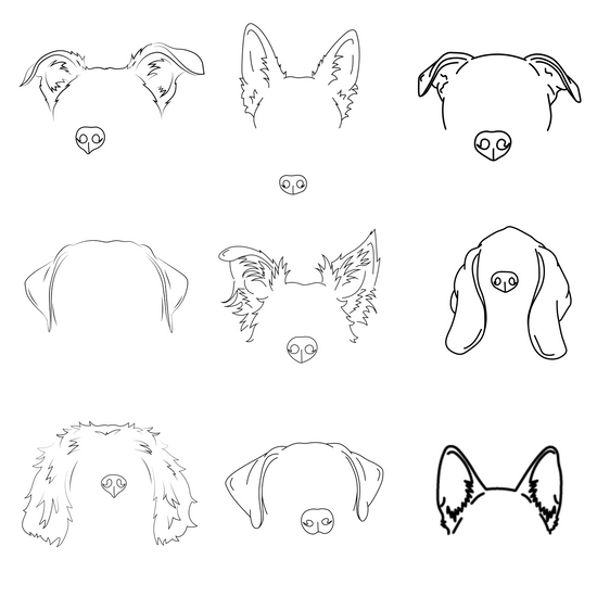 Custom Pet Ear + Nose Outline - Digital File – Cassidymade