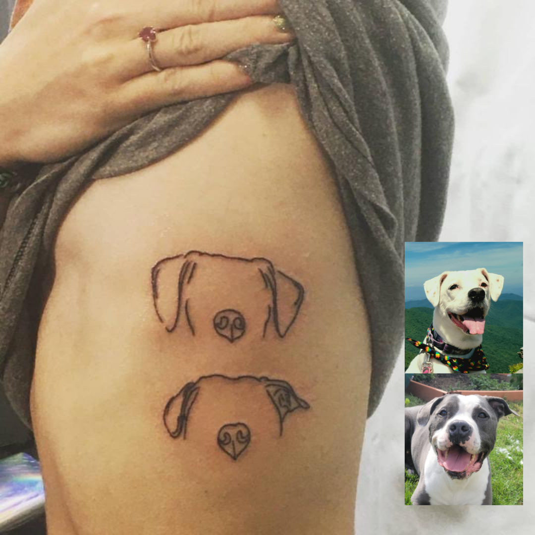 Outline Dog Ear Tattoo Designs For Minimalist Dog Lovers  Tattoo Glee